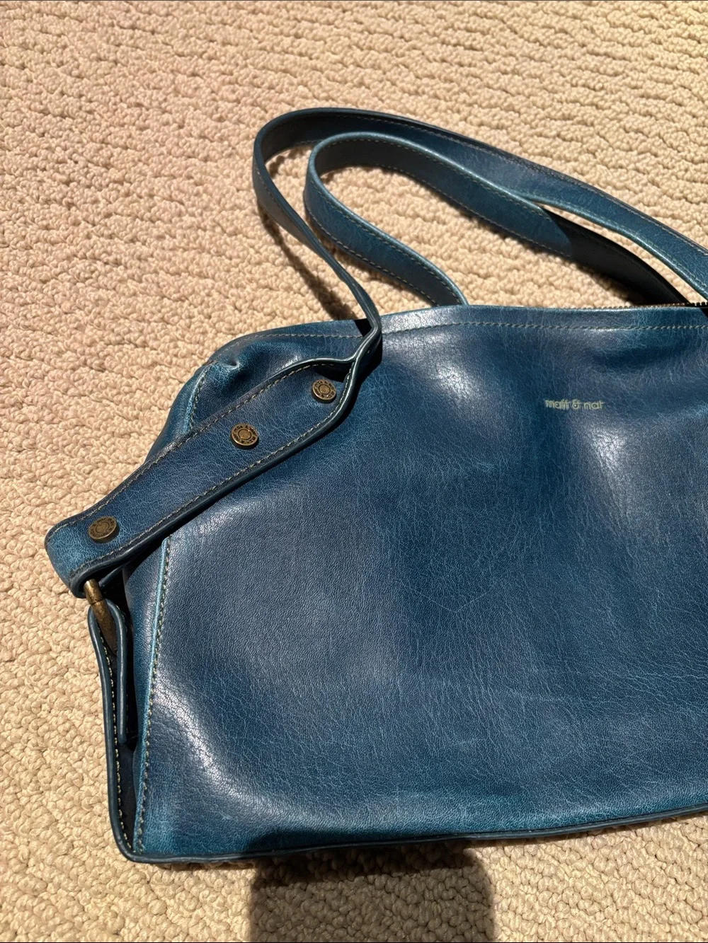 Matt & Nat Teal Blue Shoulder Bag - Picture 2 of 4